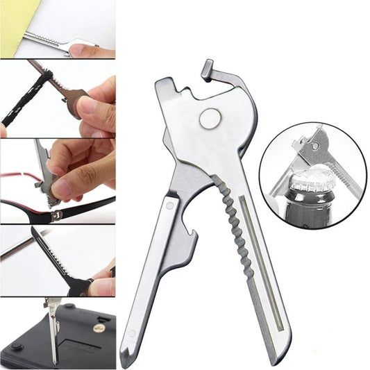 1PC Swiss 6 in 1 Tech Useful Multifunction Knife Utili-Key Key Chain Pendant Screwdriver Bottle Opener Camping EDC Outdoor Tool